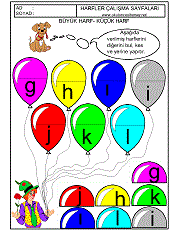 harfler kes yapıştır çalışmaları